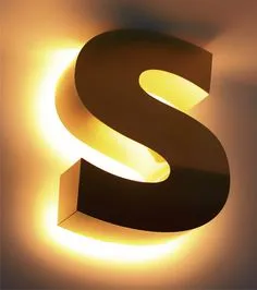 3D Metal Letters LED Backlit Metal Sign Illuminated Sign, Custom Channel Letters Backlit Signstore Front Sign