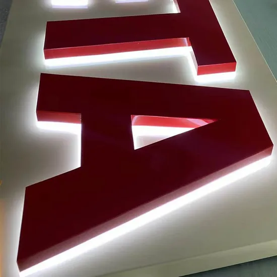 3D Painted Metal Stainless Steel Halo Lit Letter Illuminated LED Backlit Logo Sign