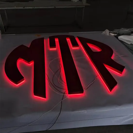 3D Painted Metal Stainless Steel Halo Lit Letter Illuminated LED Backlit Logo Sign