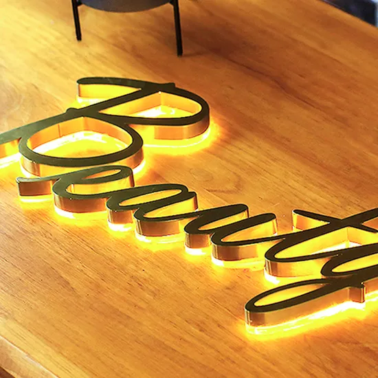 3D Stainless Steel LED Advertising Backlit Logo Sign Luminous Channel Letter