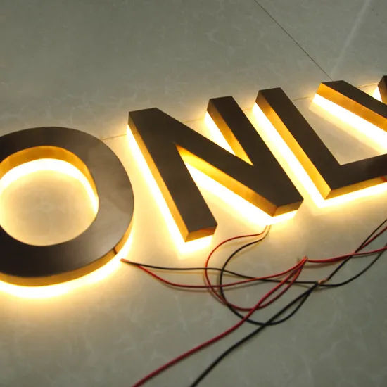 3D Stainless Steel LED Advertising Backlit Logo Sign Luminous Channel Letter