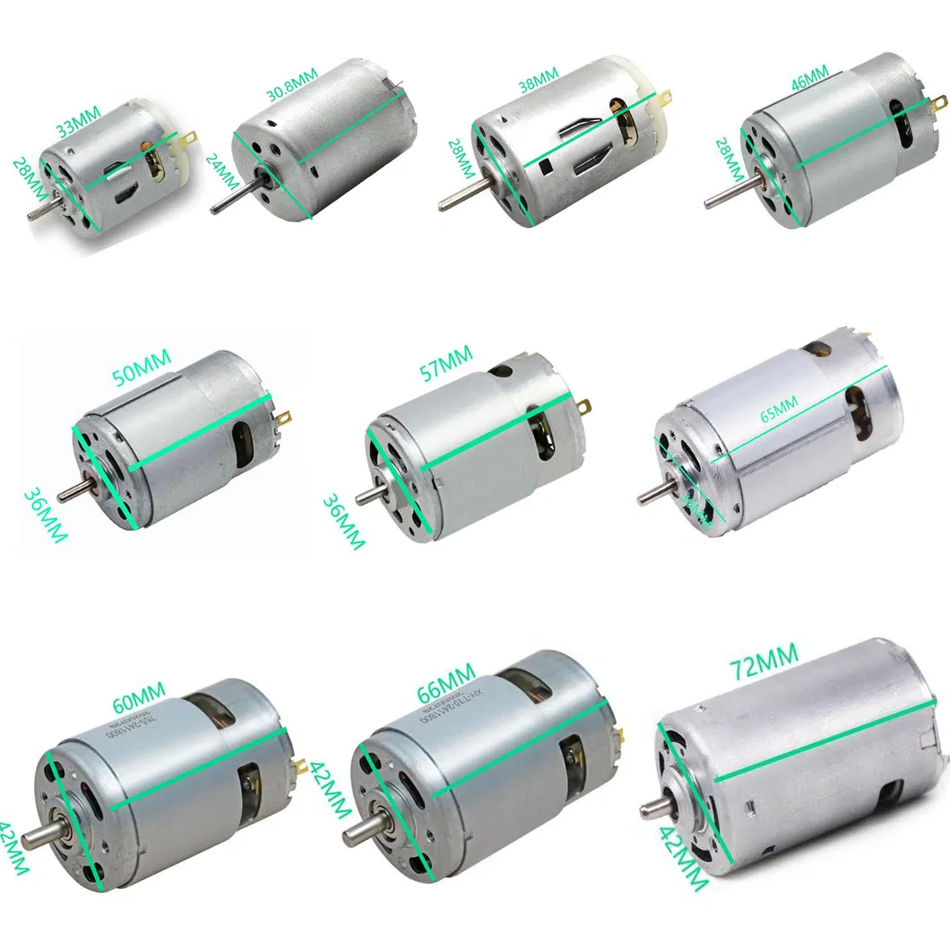 42mm Small Electric DC Motor RS770 RS775 Brushed Micro 12V 24V DC Motor with Ball Bearings