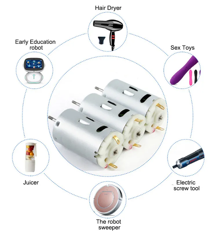 Customized RS390 RS395 Electrical Motor 28mm Diameter Mini Size Brushed DC Motor with 12V 24V High Rpm