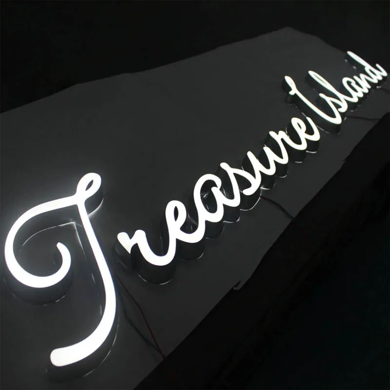 Advertising Sign Solid 3D Acrylic LED Illuminated Letters Sign for Business