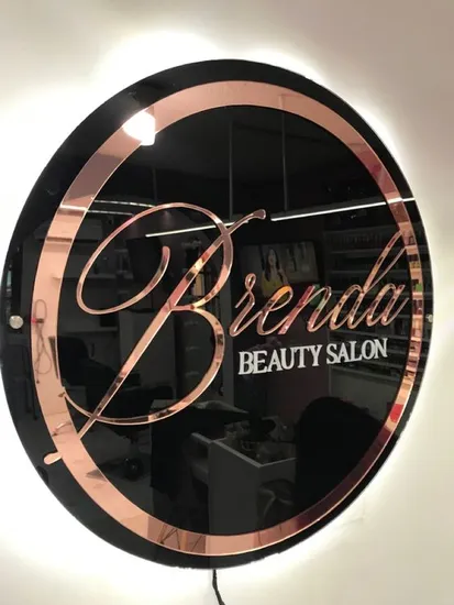 Acrylic White Logo with LED Light Signs Business Signs for Beauty Salon