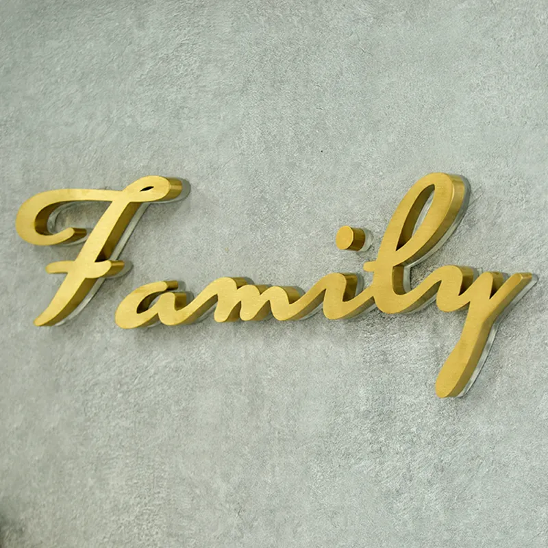 Commerical 3D Illuminated Metal Backlit 3D Sign Custom Light up Letters LED Channel Letter Sign