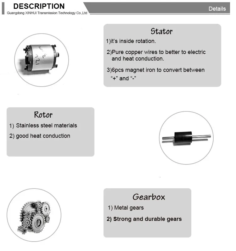 42mm Planetary Gearbox 12V 18V 24V 36V Electrical 4260/4266 Brushless DC Motor 30W 50W 80W 100W 150W BLDC Geared Motor with Encoder/ Brake/ Controller