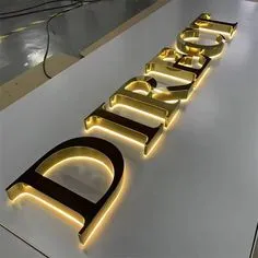 Company Signs Outdoor 3D Acrylic Baxklit LED Shop Sign Acrylic Light Channel Letters