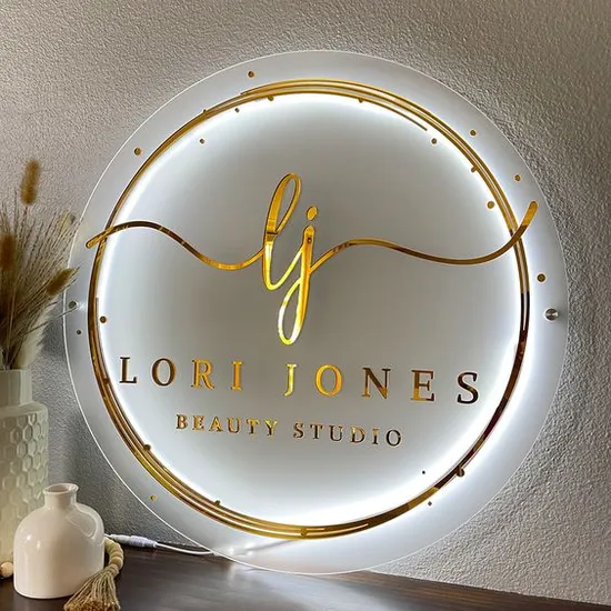 Custom 3D Acrylic Sign Business Logo Signs Beauty Salon Nail Hair Studio LED Neon Light Office Decor