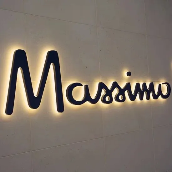 Custom Acrylic LED Side Lit Channel Letter Flexible Sign