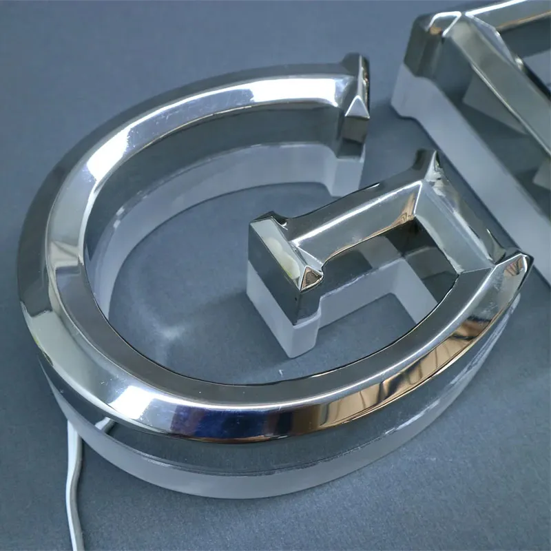 Custom Fabricated Stainless Steel Letters Metal Backlit LED Logo Signages