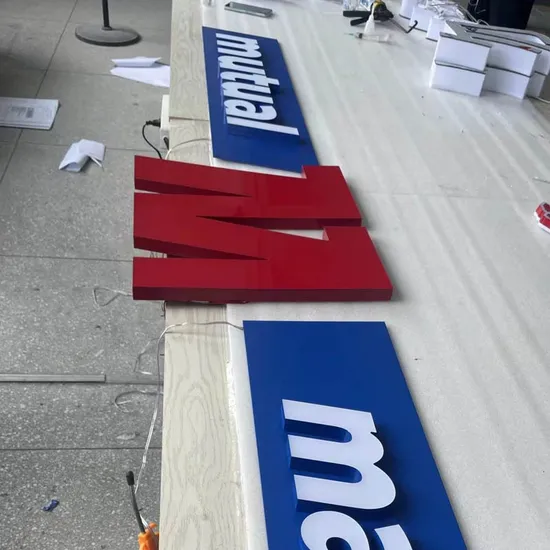 Custom Facelit and Backlit Acrylic Signage Illuminated Advertising Signs