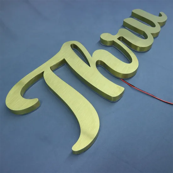 Custom LED Advertising Sign 3D Store Name Logo Fabricated Stainless Steel Light up Letters