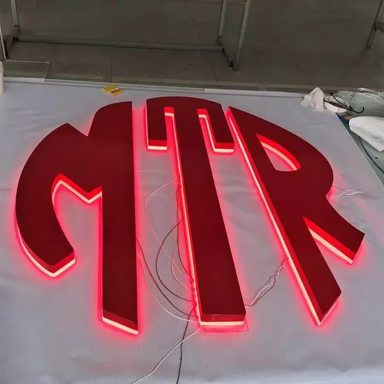 Custom Metal Stainless Steel 3D Light up Letters Sign RGB Advertising Signage