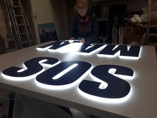 Custom Sign Business LED Signs 3D Signage Backlit Customization Store Front Signage Logo Channel Letter