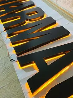 Custom Waterproof Sign Business Reception LED Signs 3D Signage Backlit Store Front Sign Metal Logo Channel Letters