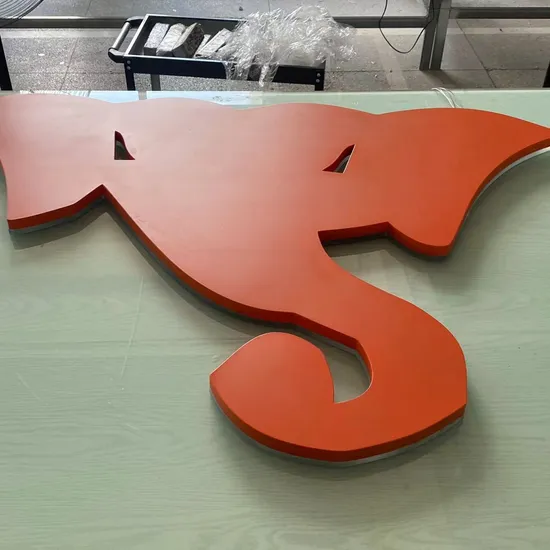 Customizable LED Billboard Acrylic Backlit Elephant Logo Signs