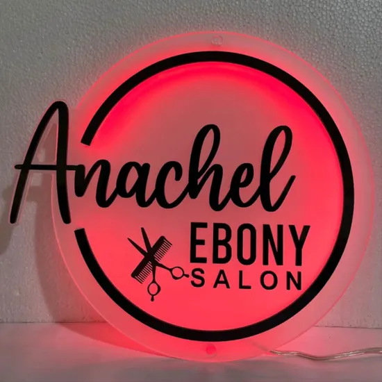 Customize Acrylic LED Signage for Storefront Nail Art Logo Sign