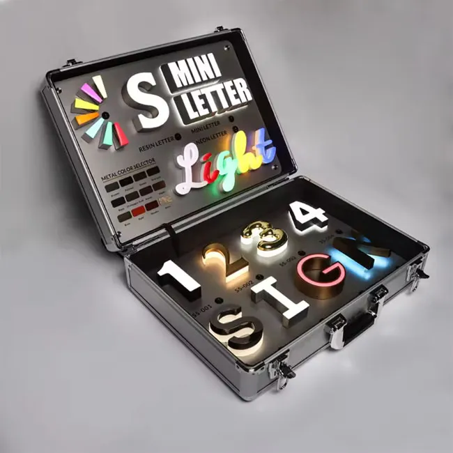 Exhibition and Advertising Letters Signage Sampel Suitcase 3D Letter Sign