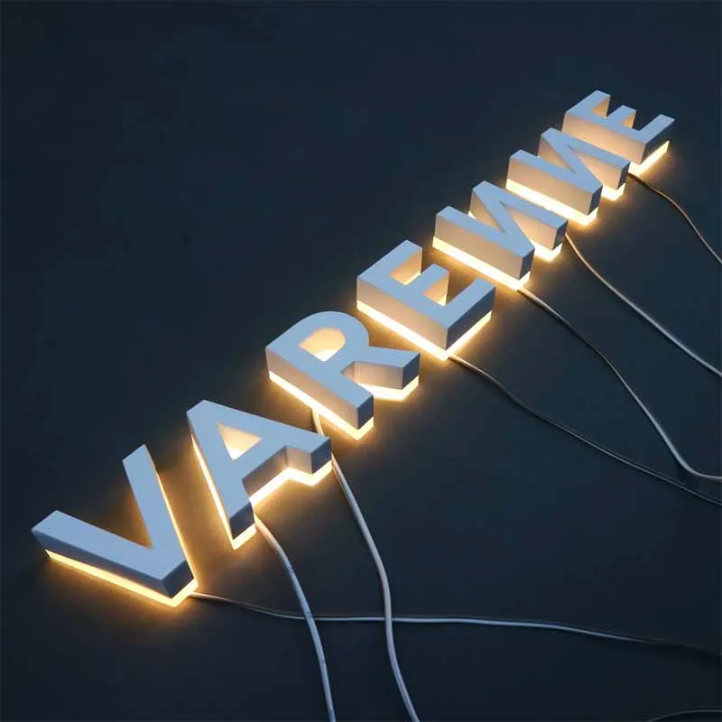 Factory Custom LED Light Sign Compant Shop Storefront Advertising Signages Business Signs