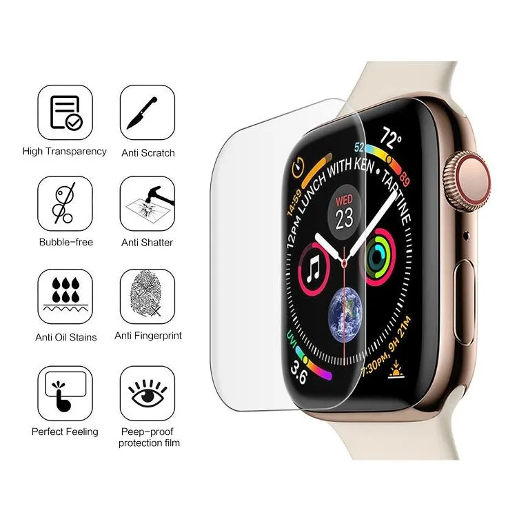 0.33mm Premium Clear Tempered Glass for Apple Watch Ultra 49mm 2.5D 9h iWatch Screen Protector for Apple Watch 7 8 Se 41mm 45mm