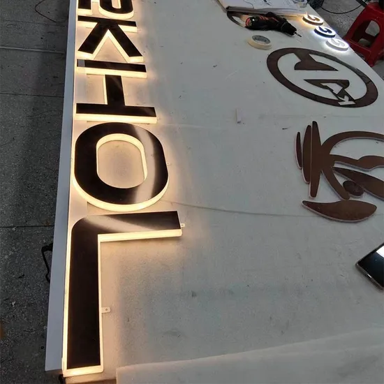 Factory Manufacturer 3D Metal LED Signs Stainless Steel Combined Acrylic Backlit Signage