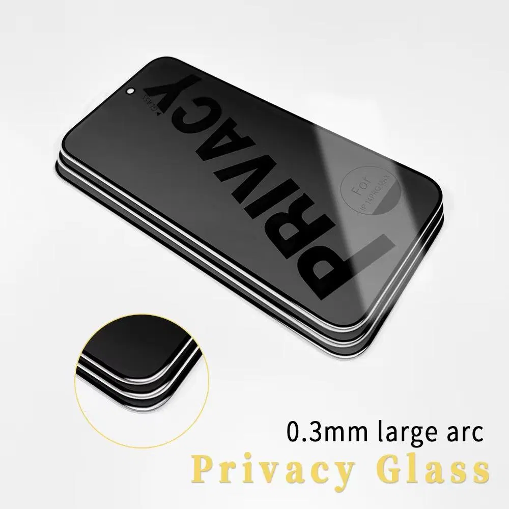 Anti Spy 0.33mm Tempered Glass Screen Protector for iPhone 15 14 Plus 11 12 13 Mini PRO Max Premium Privacy Screen Protector