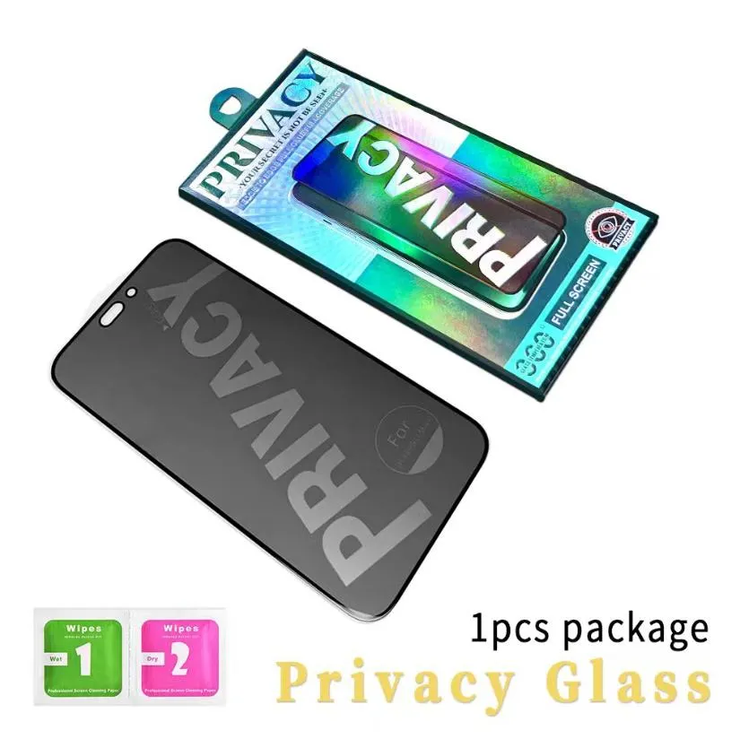 Anti Spy 0.33mm Tempered Glass Screen Protector for iPhone 15 14 Plus 11 12 13 Mini PRO Max Premium Privacy Screen Protector