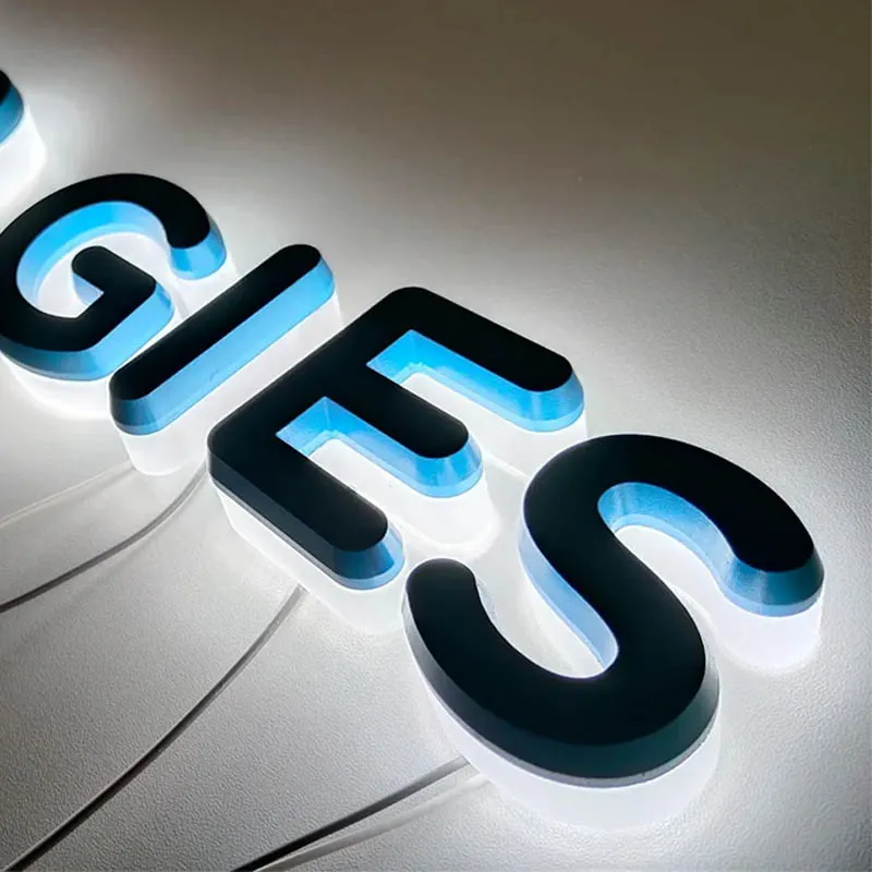 High Quality Waterproof Advertising Solid Acrylic Backlit LED Shop Sign