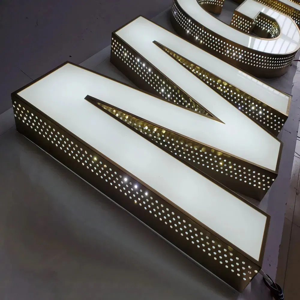 LED Channel Letter Sign 3D Metal Logo Customized Luminous Signage Shop Company Business Sign