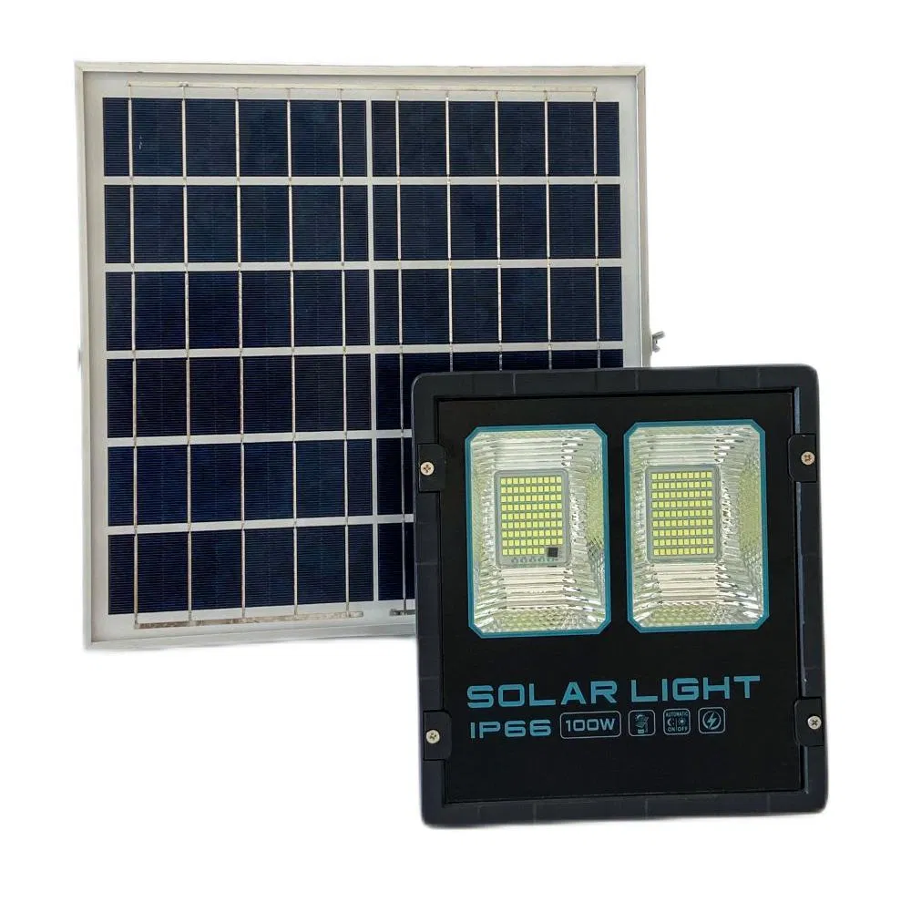 100W Outdoor Garden Coutyard Solar Floodlight Aluminum Solar LED Flood Light with Waterproof IP66