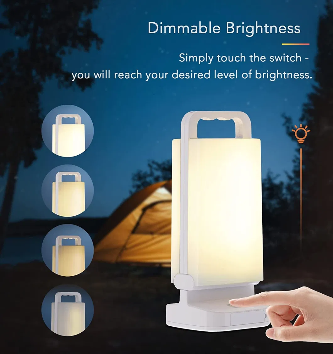 2-in-1 Dimmable Solar Camping Light, Waterproof Gear with USB Charging