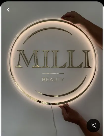 LED Backlit Acrylic LED Logo Sign Salon Beauty Sign Custom Business Sign Wall Sign