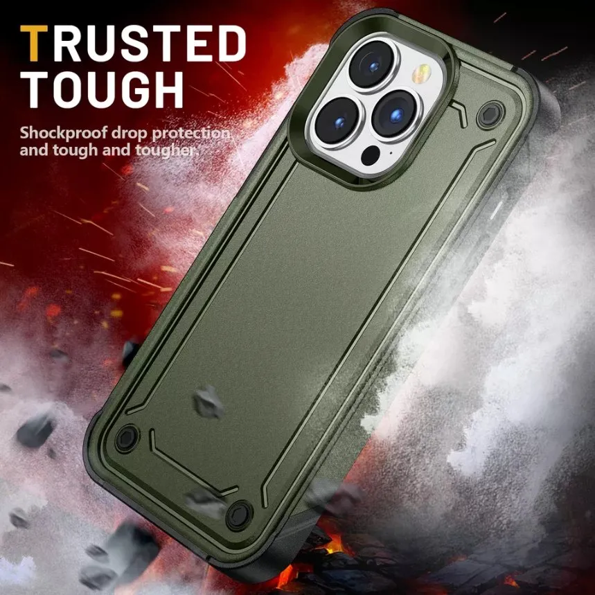 14PRO Max Shock-Resist Tough Mobile Phone Case 2in1 Armor Cover