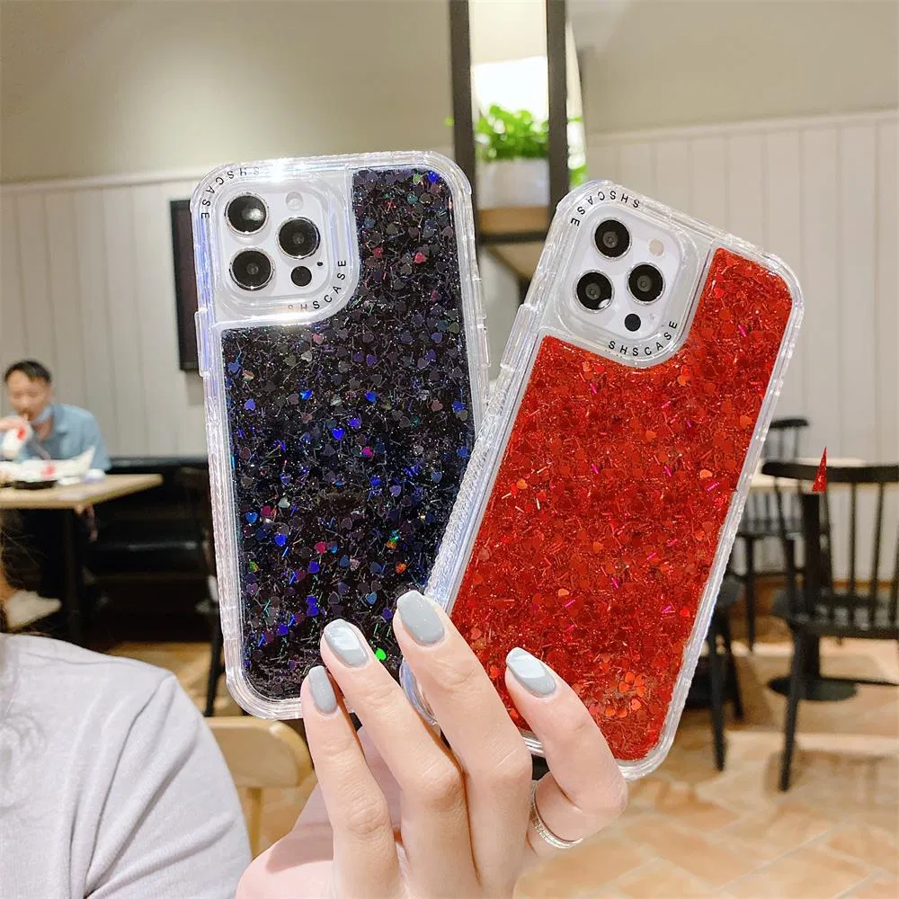 3 in 1 Fashion Bling Glitter Phone Case for iPhone 15 PRO Max 14 12 11 PRO 13 Girly Mobile Cover Shiny Designs