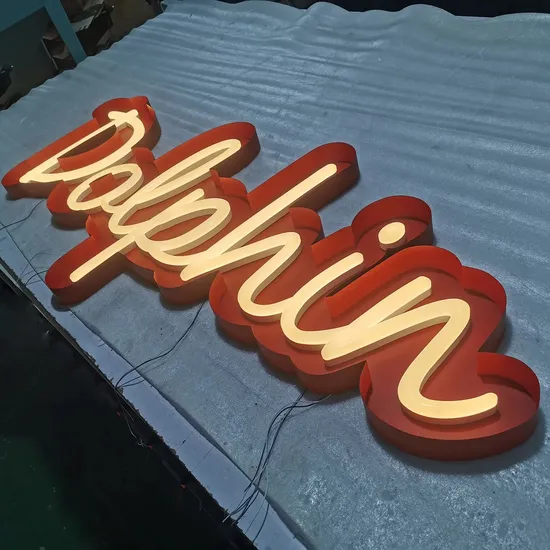 Metal Advertising Channel LED Signs LED Illuminated Acrylic Letter Design Custom Signage