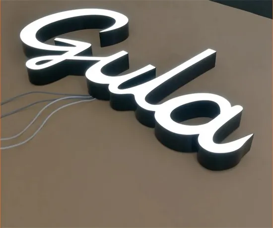 Outdoor 3D Channel Letters Sign Company Name Signage 3D Letters Acrylic Illuminated Advertising Signage