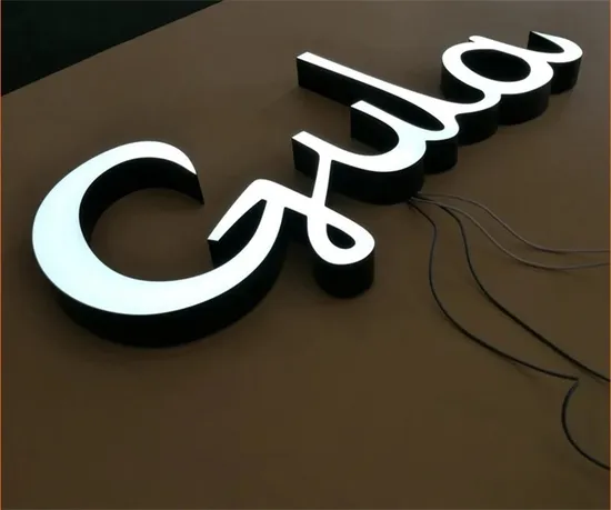 Outdoor 3D Channel Letters Sign Company Name Signage 3D Letters Acrylic Illuminated Advertising Signage