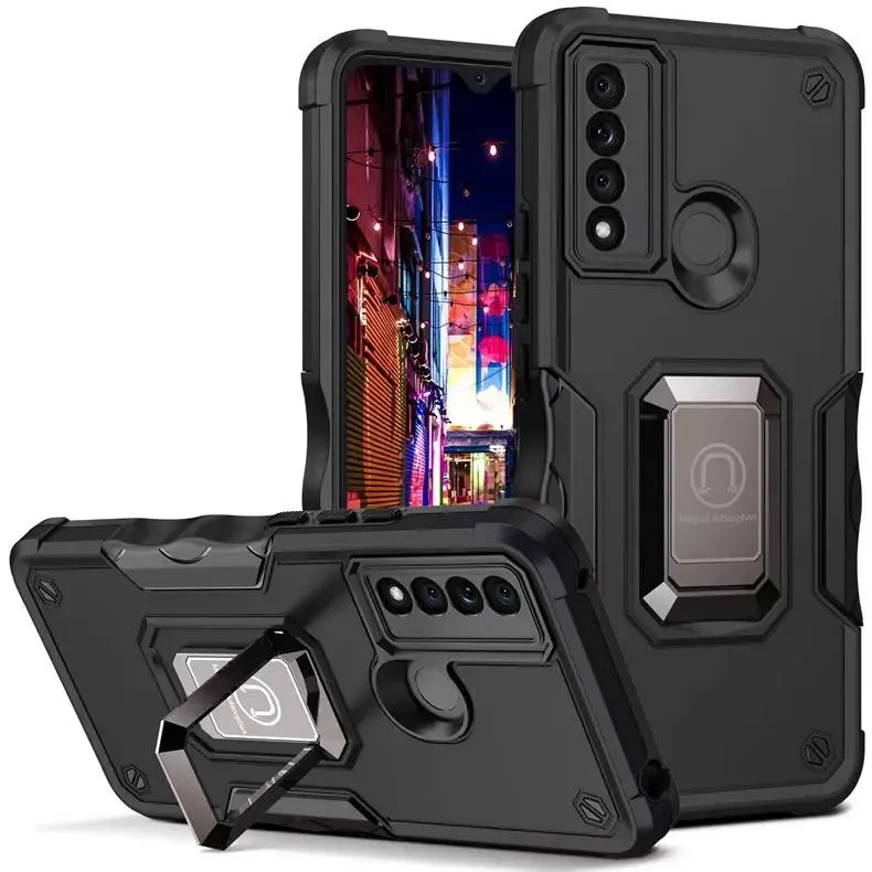 Armor Phone Case with Magnetic Built-in Kickstand for TCL Ion Z