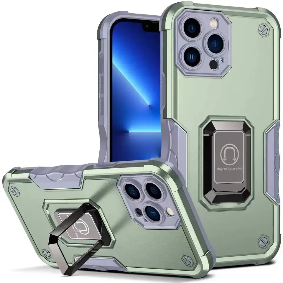 Armor Phone Case with Magnetic Built-in Kickstand for TCL Ion Z