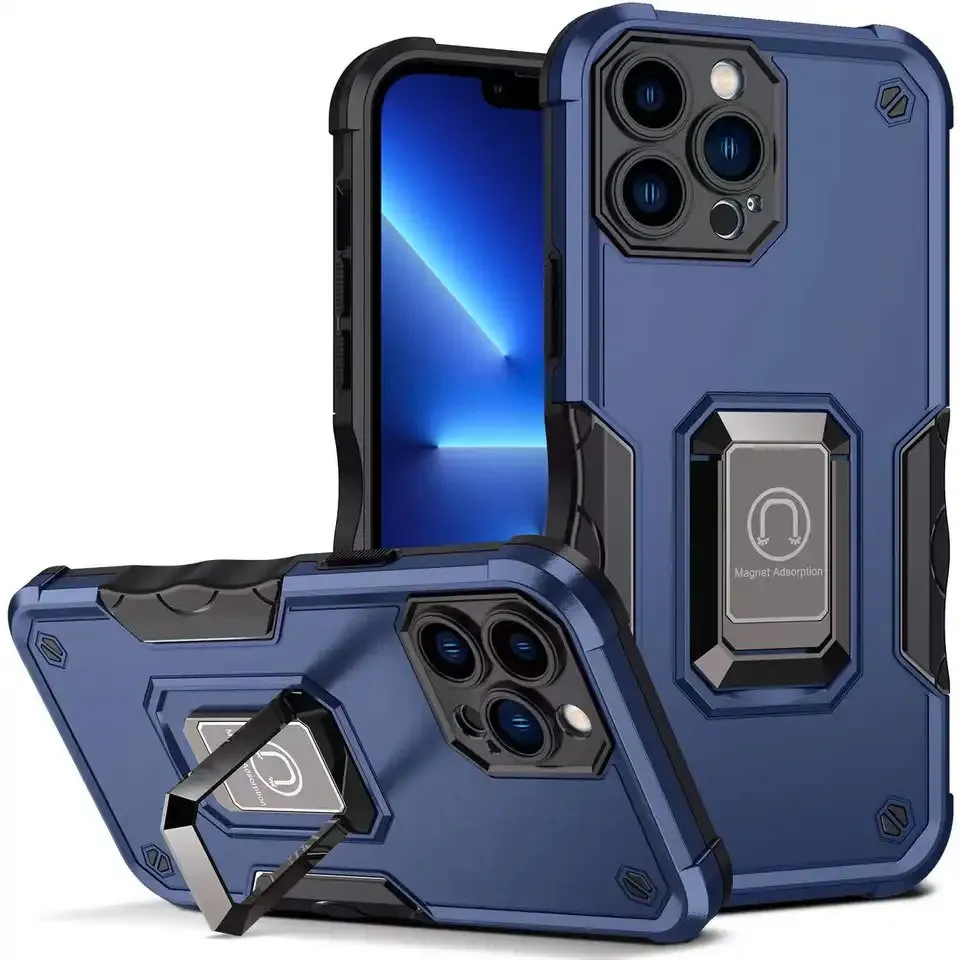 Armor Phone Case with Magnetic Built-in Kickstand for TCL Ion Z