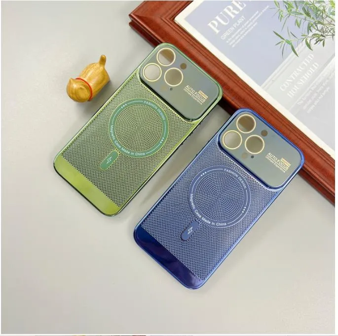 Big Window Magnetic Phone Case for iPhone 15 PRO Max 14PRO 13 12 Wireless Charge