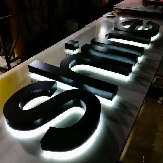 Outdoor Backlit Logo Metal Stainless Steel Acrylic LED Channel Letters Company Sign