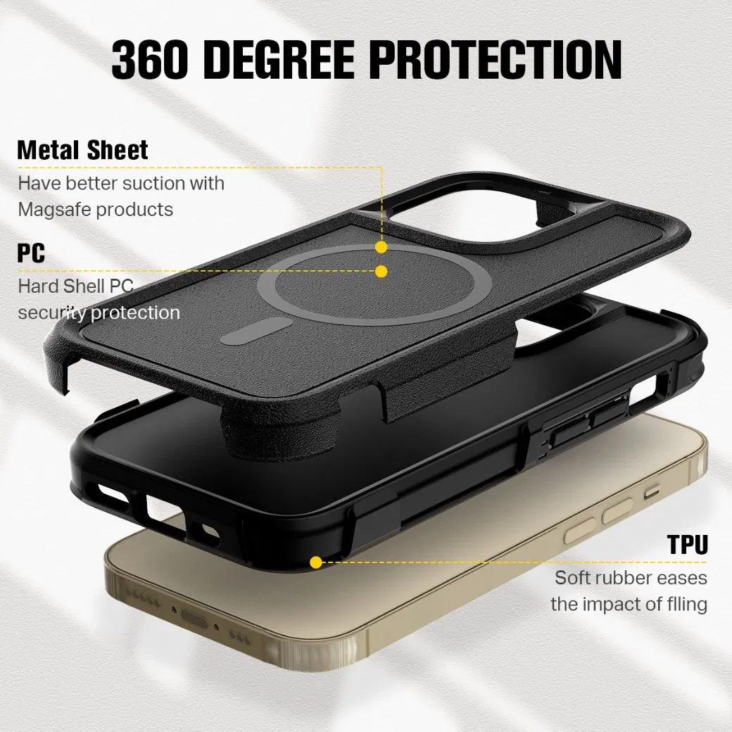 Bulk Price Magnetic Armor Mobile Phone Case for iPhone 14 PRO Max Magsafe Shockproof Covers