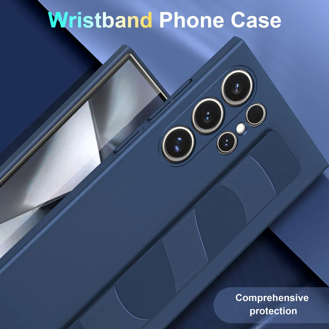 Business Wristband Silicone Mobile Phone Case for Samsung S24 Ultra S23 A54