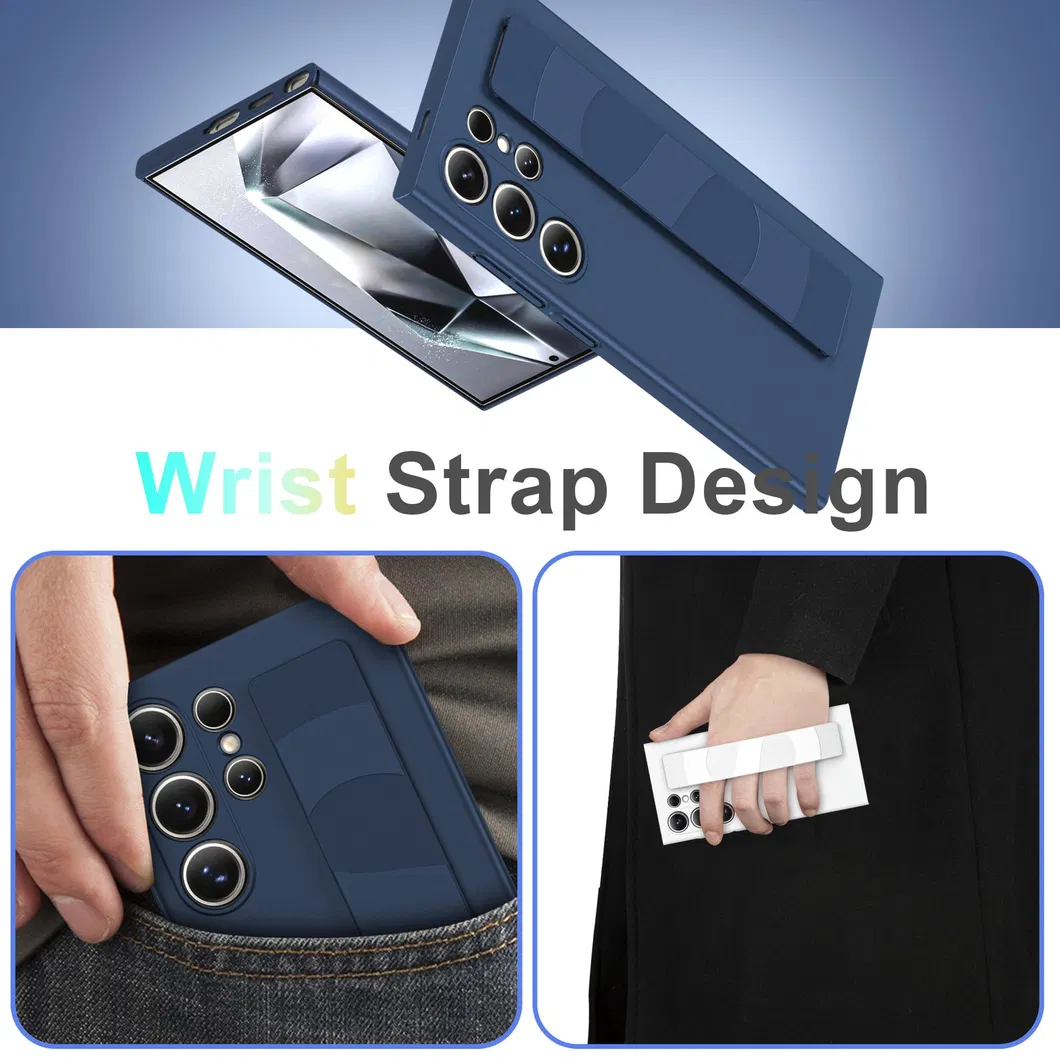 Business Wristband Silicone Mobile Phone Case for Samsung S24 Ultra S23 A54