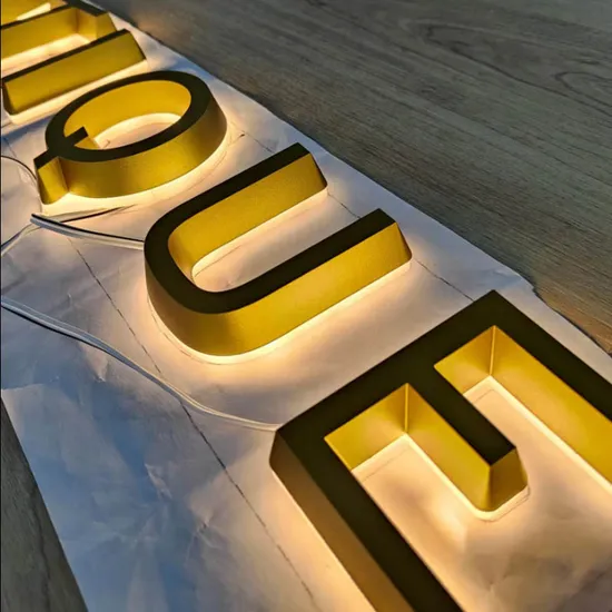 Outdoor Letters Back Lit Painted Acrylic Backlit Signage