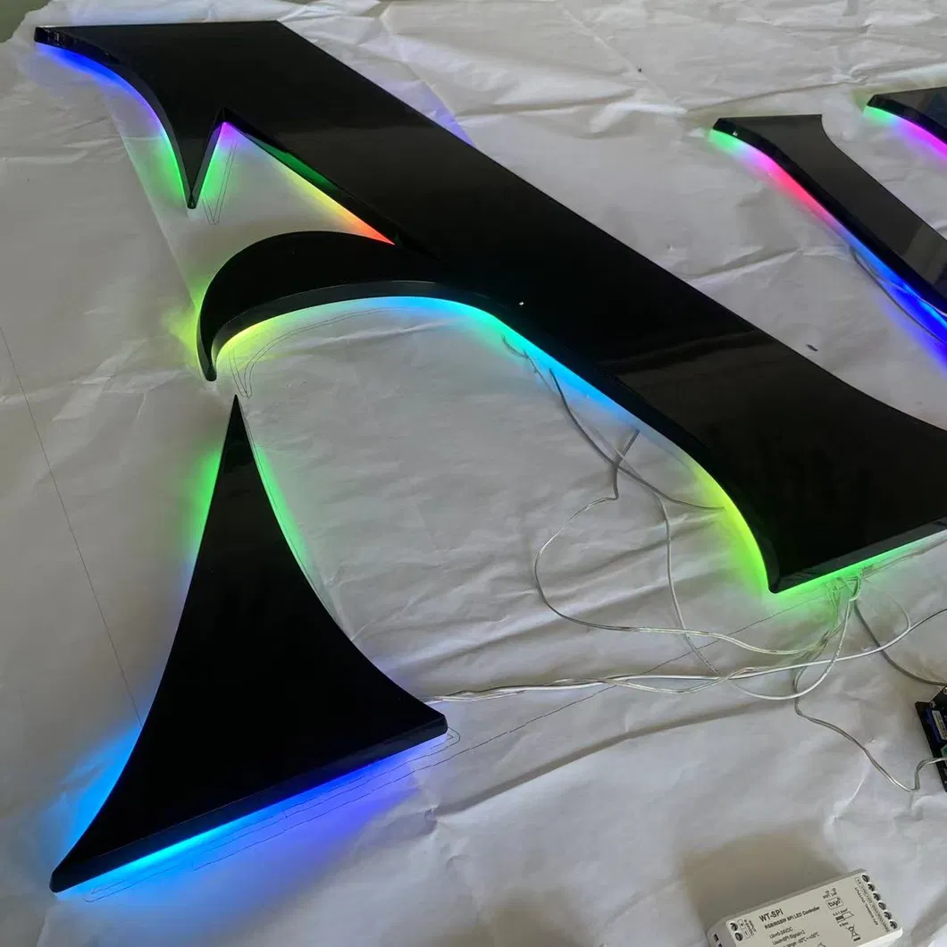 RGBW Gloss Black Front Lit Channel Letter Signage