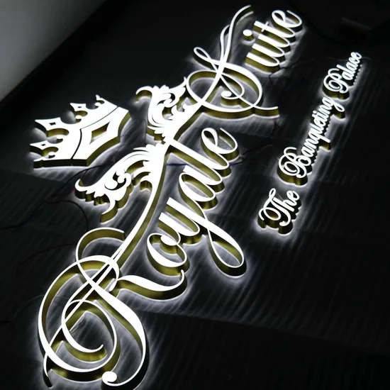 Outdoor Storefront Backlit Signage Electronic Signs LED Alphabet Acrylic Channel Letters Lighted Sign