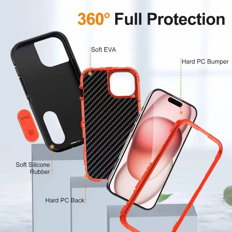 Defender Anti-Dust Heavy Duty 2-in-1 Armor Phone Case for iPhone 15 PRO Max Back Cover